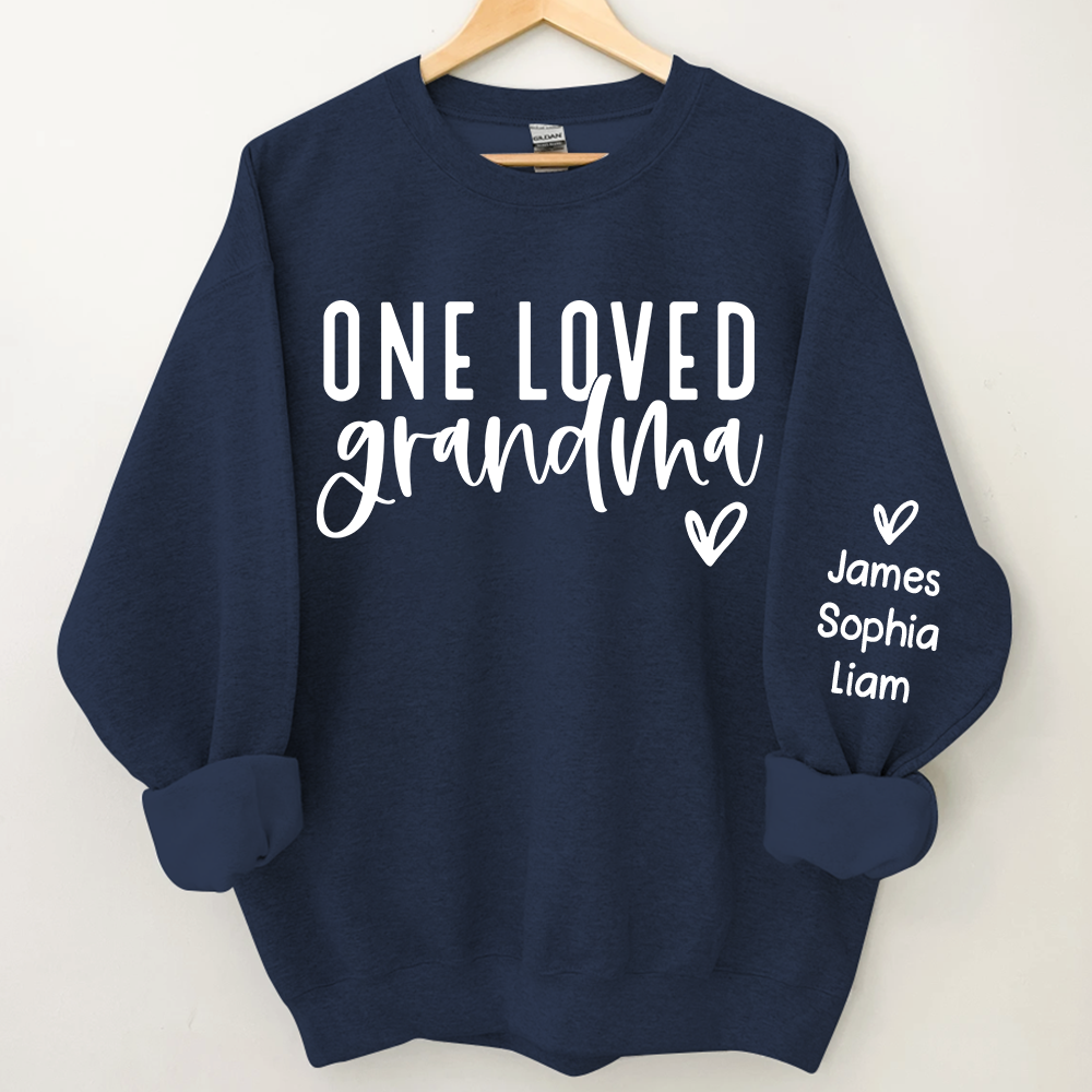 One Loved Grandma Sweatshirt, Grandma And Kids, Grandma Gift TH