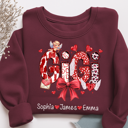 Personalized Meaningful Valentine Gift Sweatshirts, for Gigi and Kids