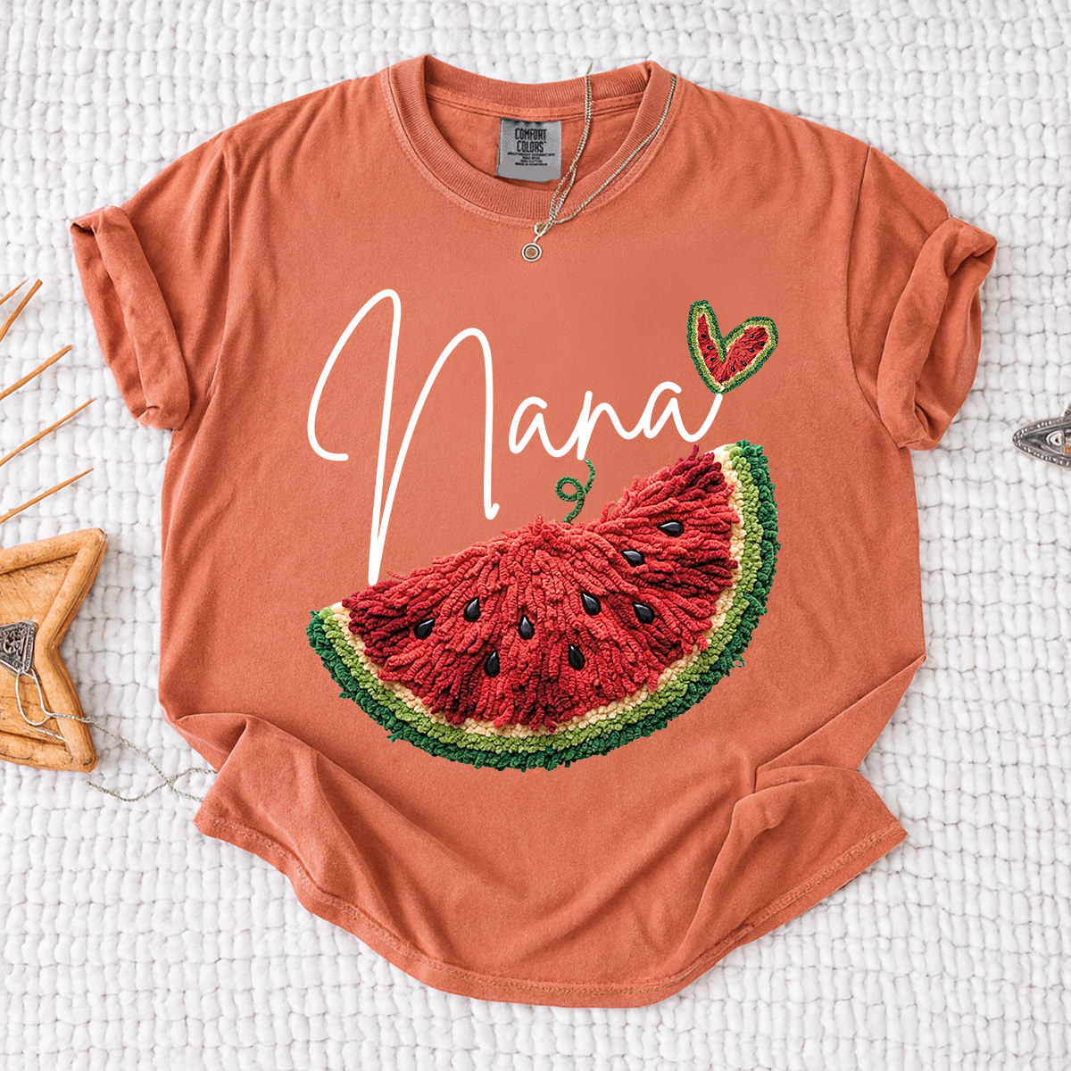 Comfort Colors® Custom Nana Watermelon Shirt, Cute 4th of July Summer Grandma Gift