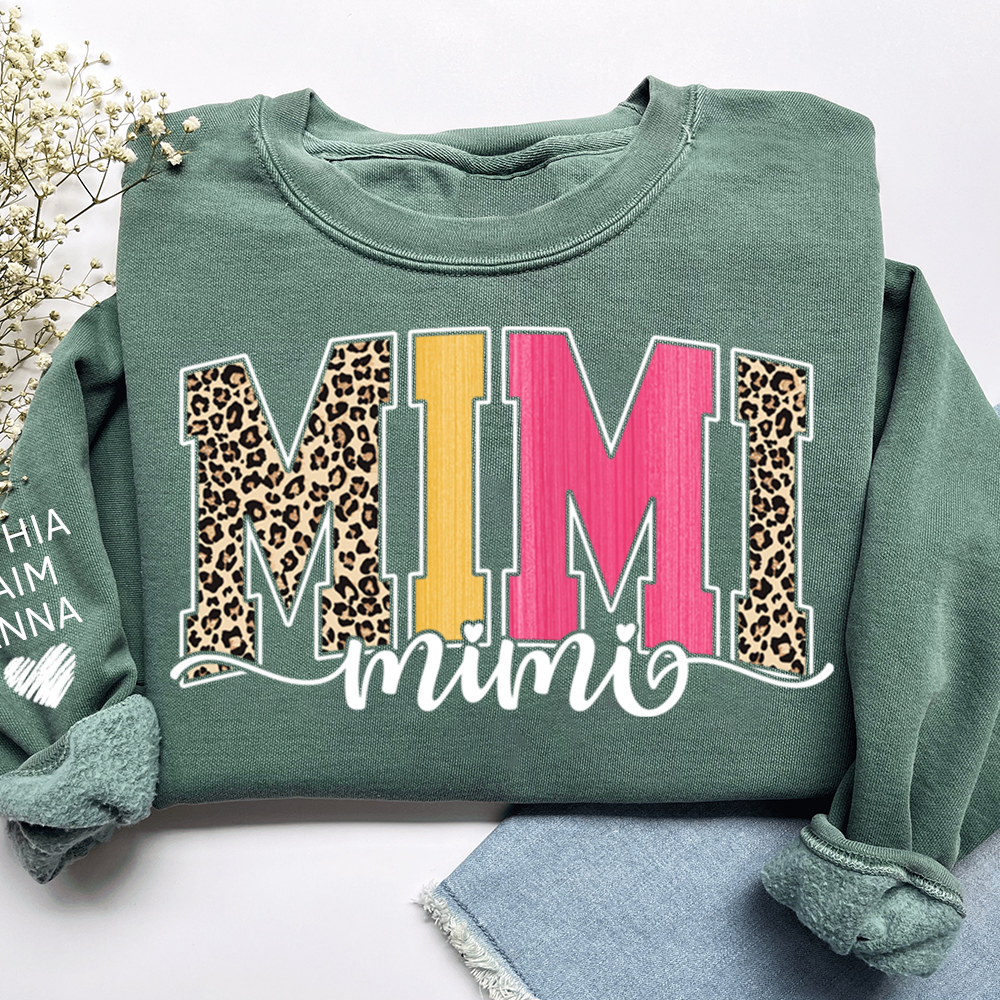 Playful Leopard Style, Custom Mimi Gifts for Grandma and Kids
