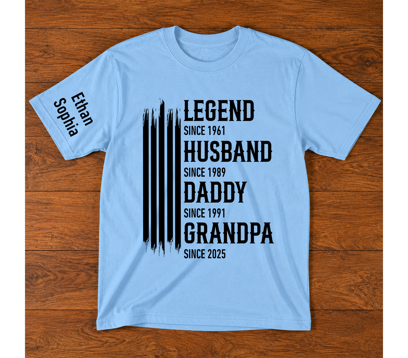 Legend Husband Dad Grandpa T-Shirt – Personalized Custom Names Gift for Father Papa Birthday Fathers Day