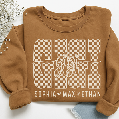 Gigi Style Checkered Bible Set, Customized Gift for Grandma and Grandchild