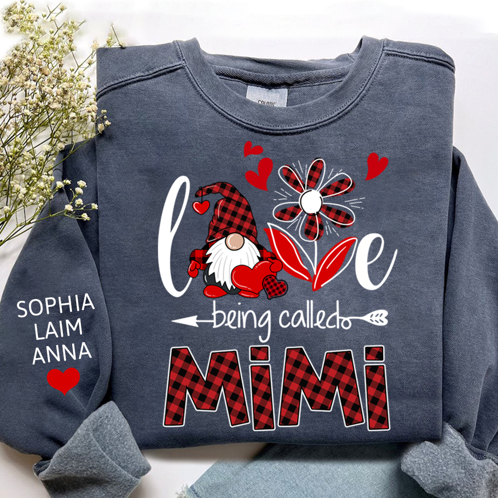 I Love Being Called Mimi Sweatshirt, Personalized Grandma Shirt with Custom Family Names
