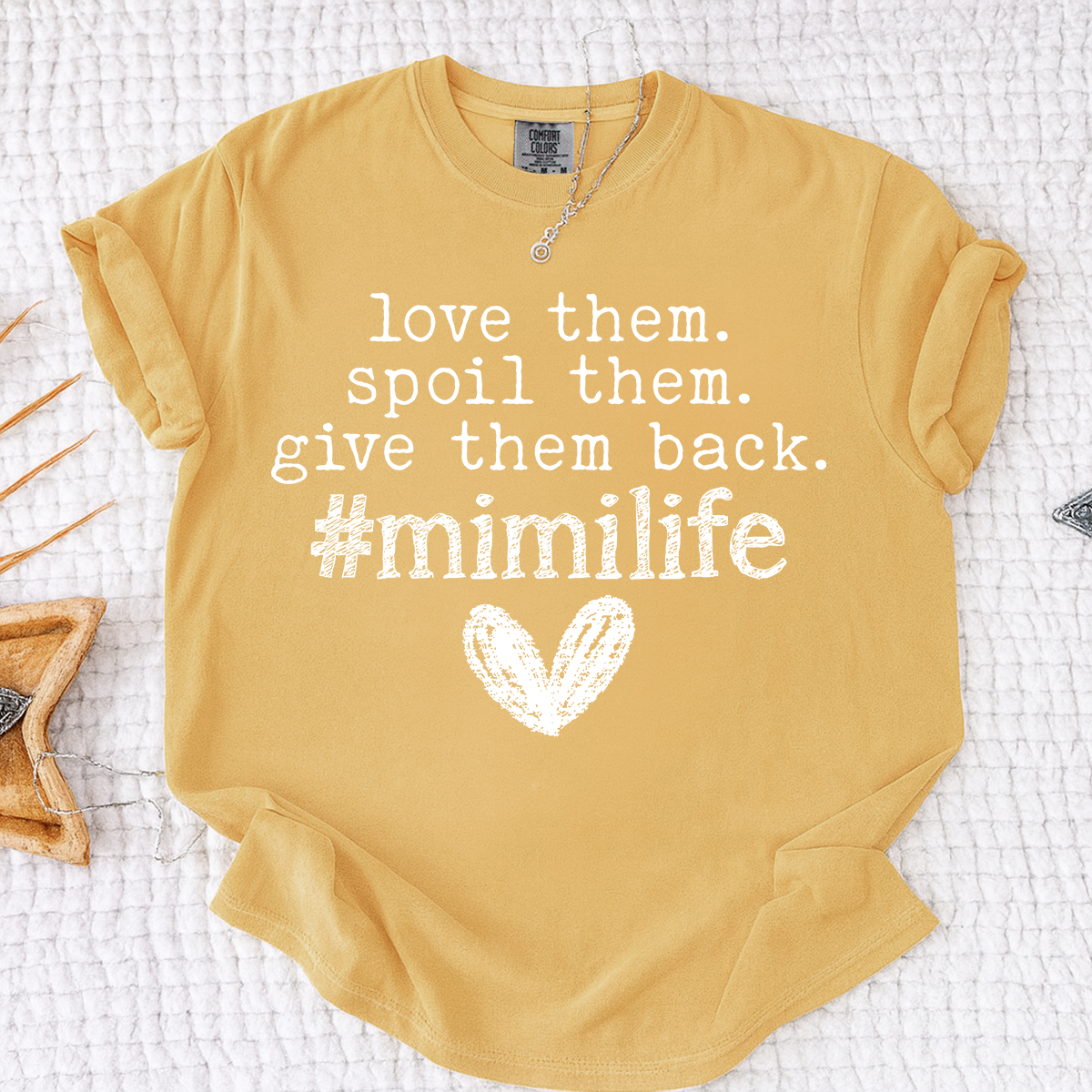 Comfort Colors Mimi Life T Shirt Funny Grandma Shirt Love Them Spoil Them Give Them Back, Gift for Mimi Nana Grandma Mothers Day