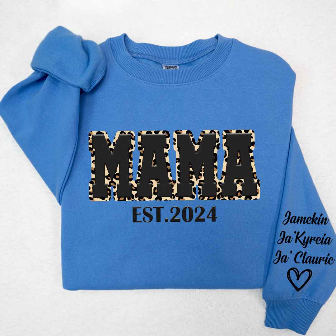 Custom Mama And Kids Puff Print Design LTP01