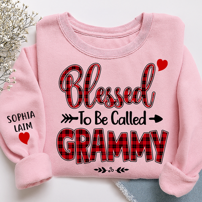 Personalized Grammy Sweatshirt, Blessed to Be Called Grammy Holiday Gift for Grandma