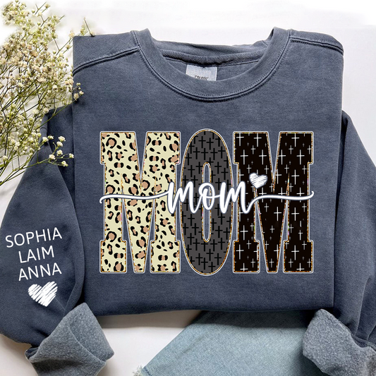 Custom Bible Style Mom Sweatshirt – Personalized Gift for Mom, Mama, or Grandma with Grandkids’ Names