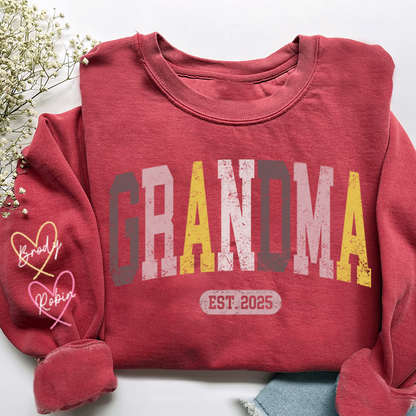 Personalized Grandma Sweater, Custom Color Grandma Gift for Grandma and Kids