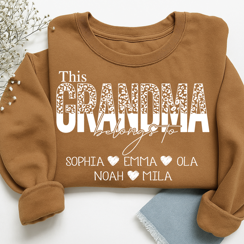 Personalized This Grandma Belong To Sweatshirt, Gifts for Grandma, Custom Grandma And Grandchild Name