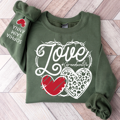 Love Grandmalife Sweatshirt, Cozy Family Love Crewneck for Grandma