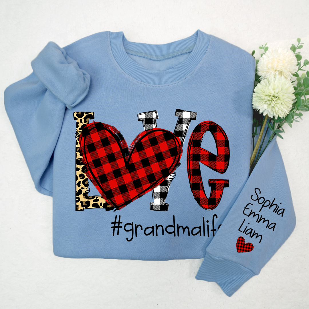 Personalized Love Grandma Life With Kids Sweatshirt