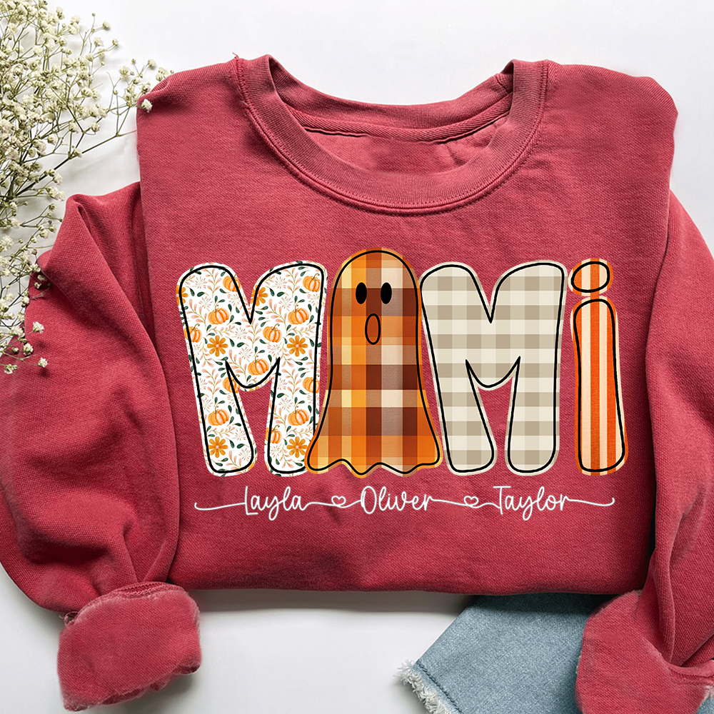 Personalized Naughty Halloween Mimi Ghost, For Gift for Grandma And Kids