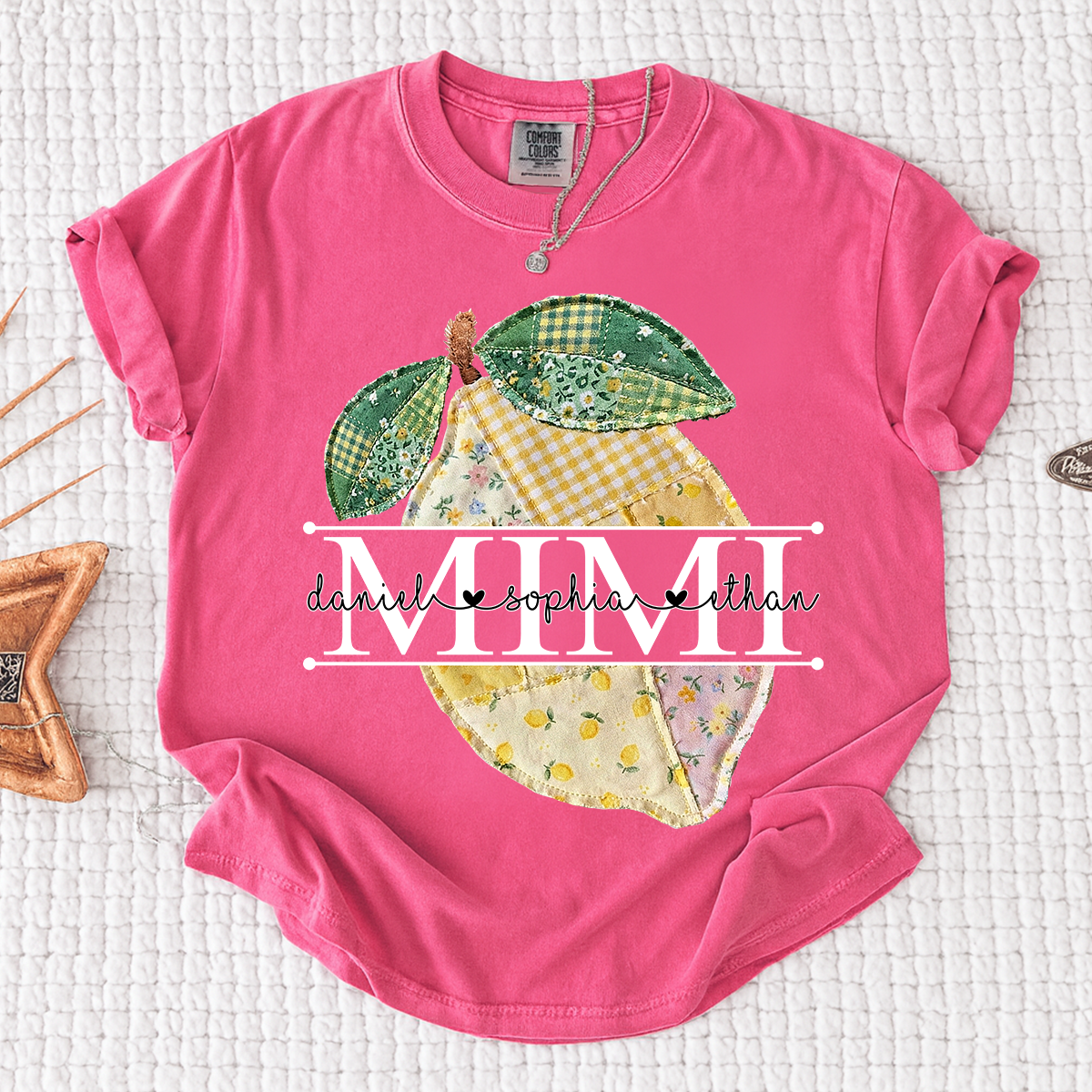 Comfort Colors® Mimi Lemon Shirt, Personalized Cute Summer Grandma Tee For Gift Grandma And Kids