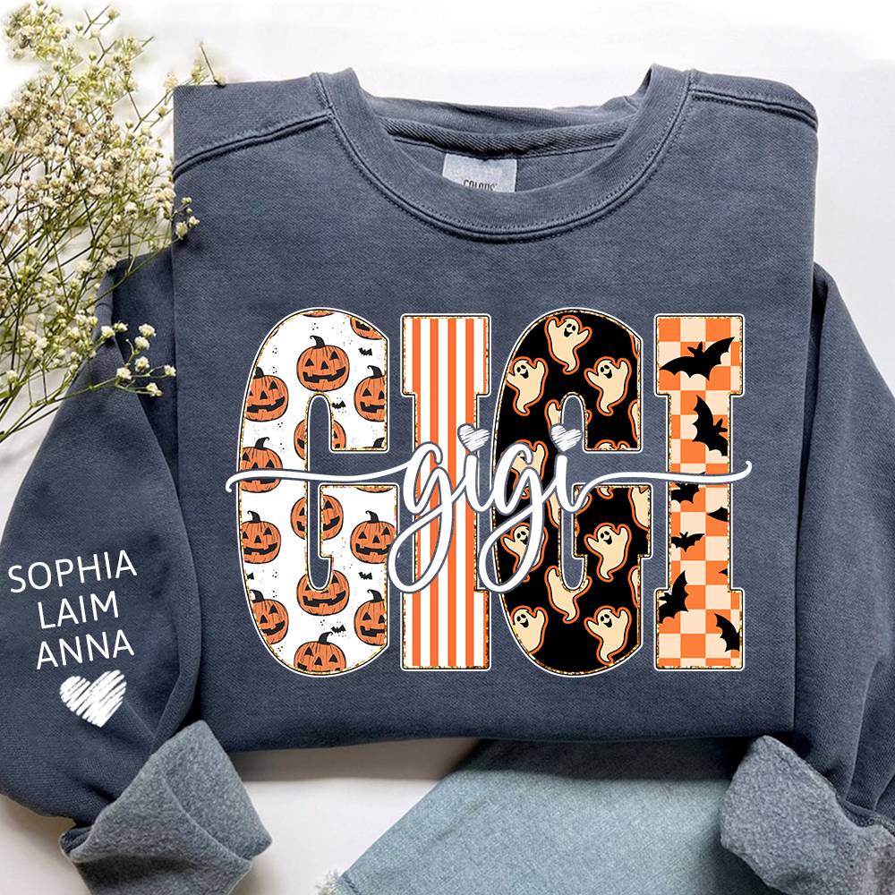 Custom Halloween Gift For Gigi And Her Grandchildren