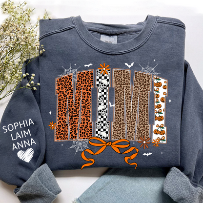 Personalized Coquette Halloween Mimi, Gift for Grandma with Leopard And Custom Name