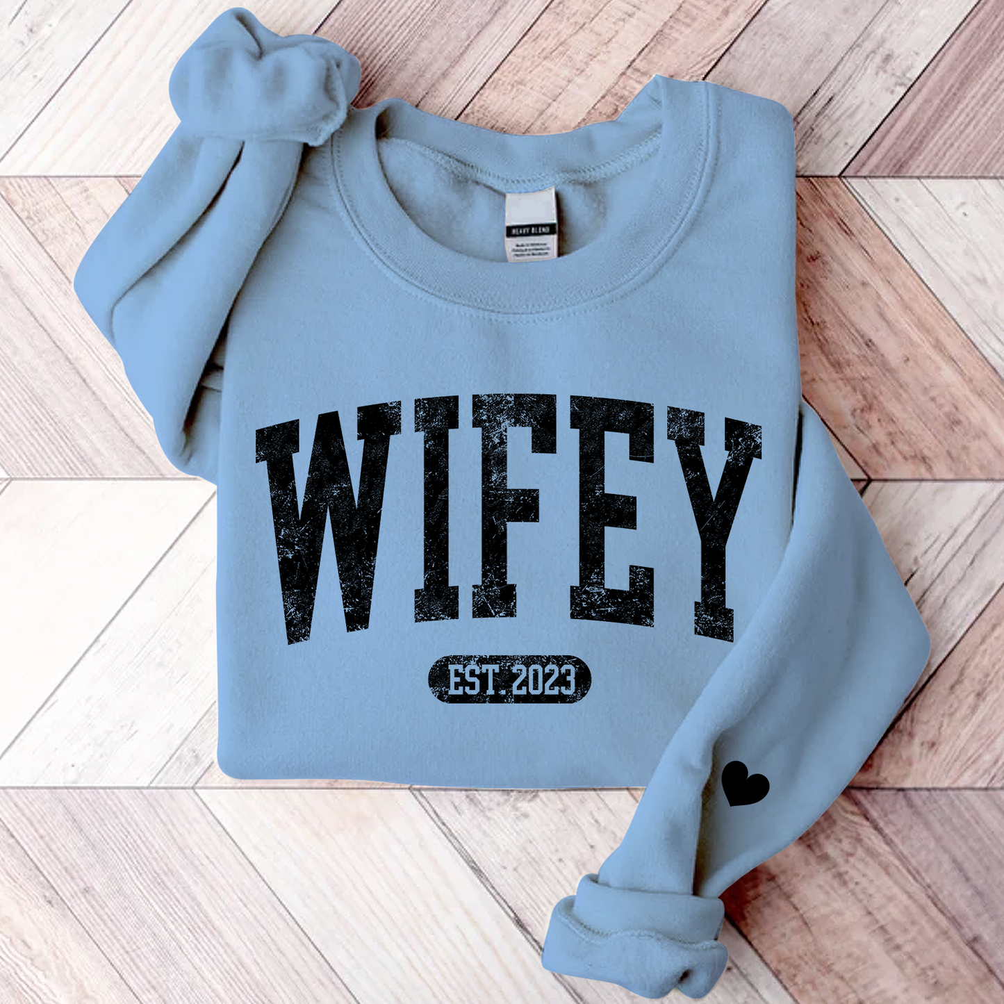 Personalize Wifey Sweatshirt, Engagement Sweatshirt, Bridal Shower Gift, Gift For Bride, New Wife Sweatshirt