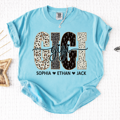Comfort Colors® Bible Style Design, Custom Gift For Gigi And Her Grandchildren