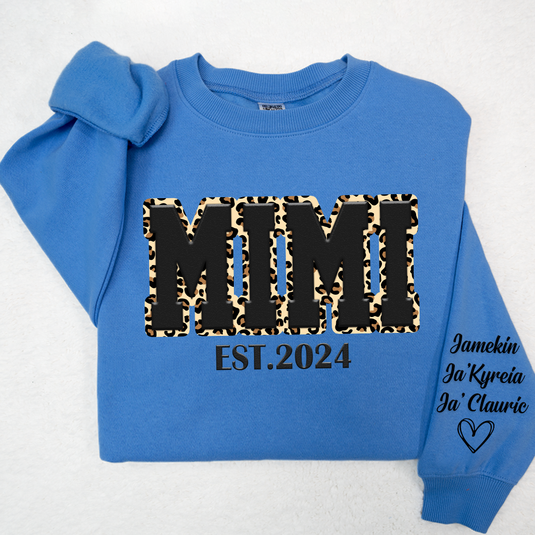 Custom Mimi And Kids Puff Print Design LTP01