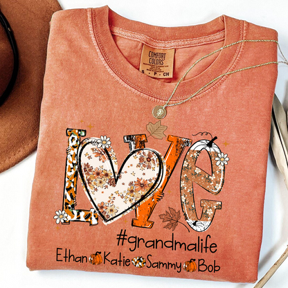 Comfort Colors® Custom Love Fall, Personalized Halloween for Grandma And Grandkids
