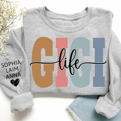 Custom Grandma Sweatshirt, Gift For Gigi And Her Grandchildren