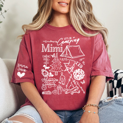 Camping Grandma T-Shirt for Mimi Lovers Adventure Outdoors Gift Tee