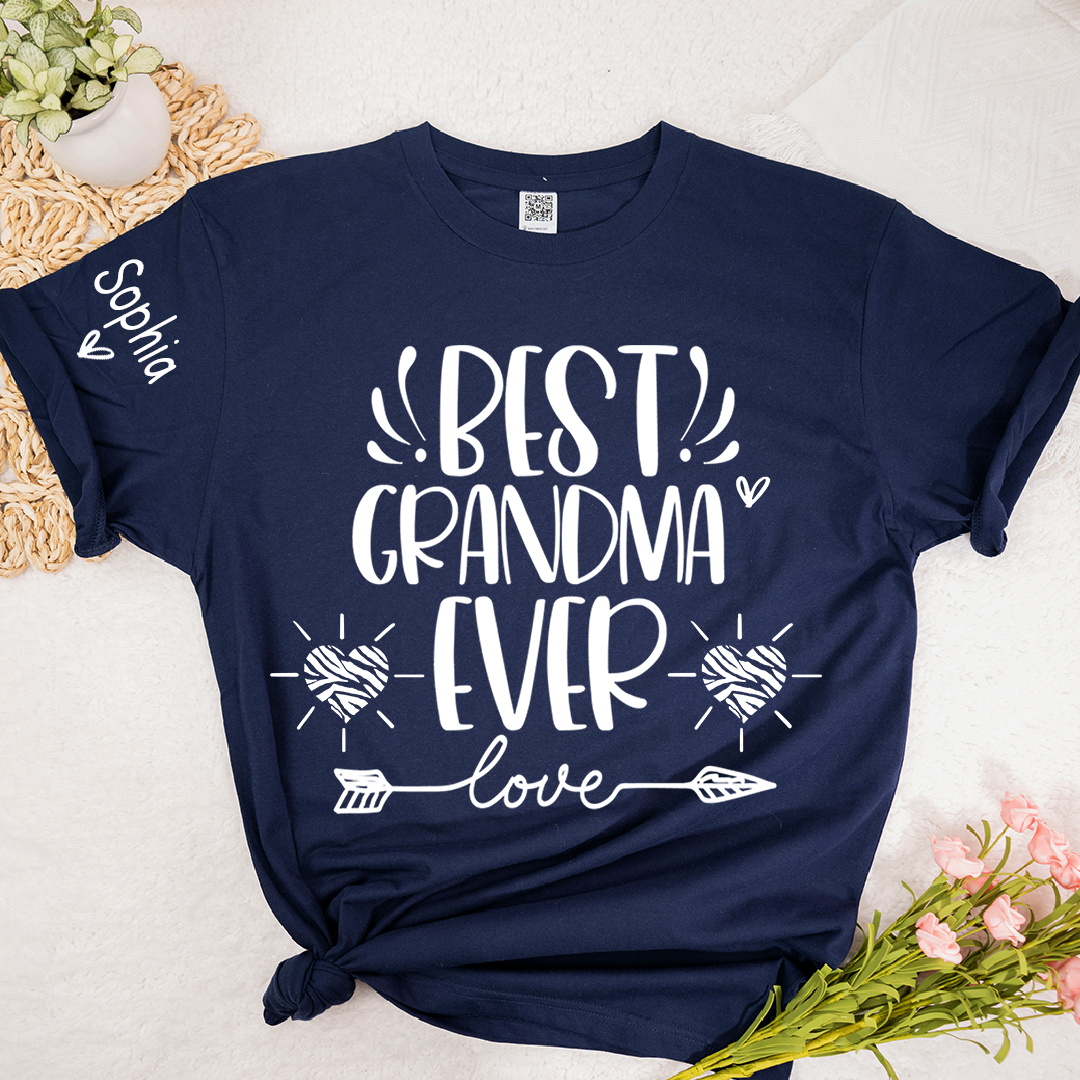 Personalized Best Grandma Ever, Custom T-Shirts For Grandma And Kids
