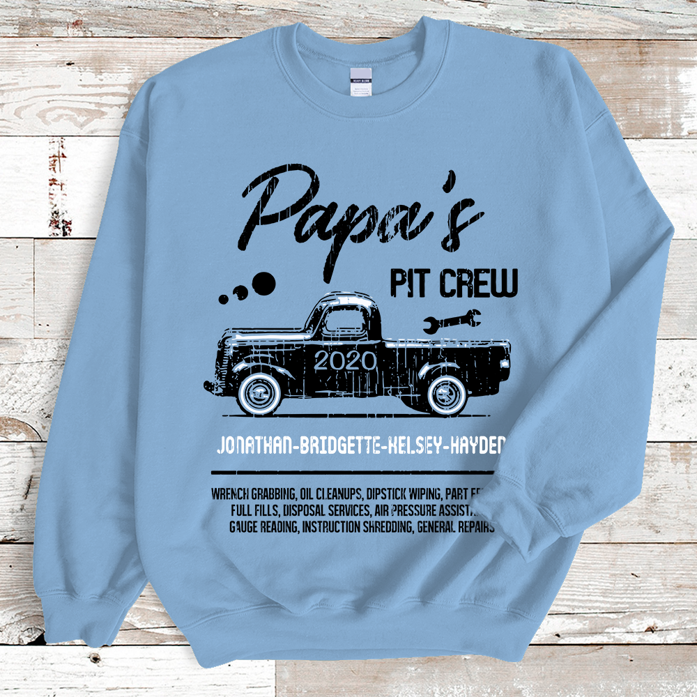 Papa Pit Crew And Kids Sweatshirt