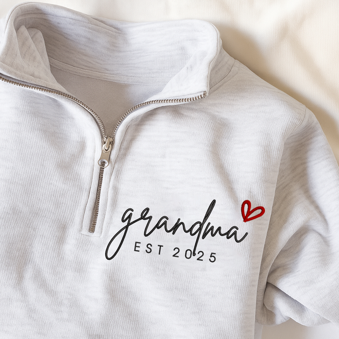Personalized Hand Embroidered Grandma Sweater, Gift for Grandma and Kids