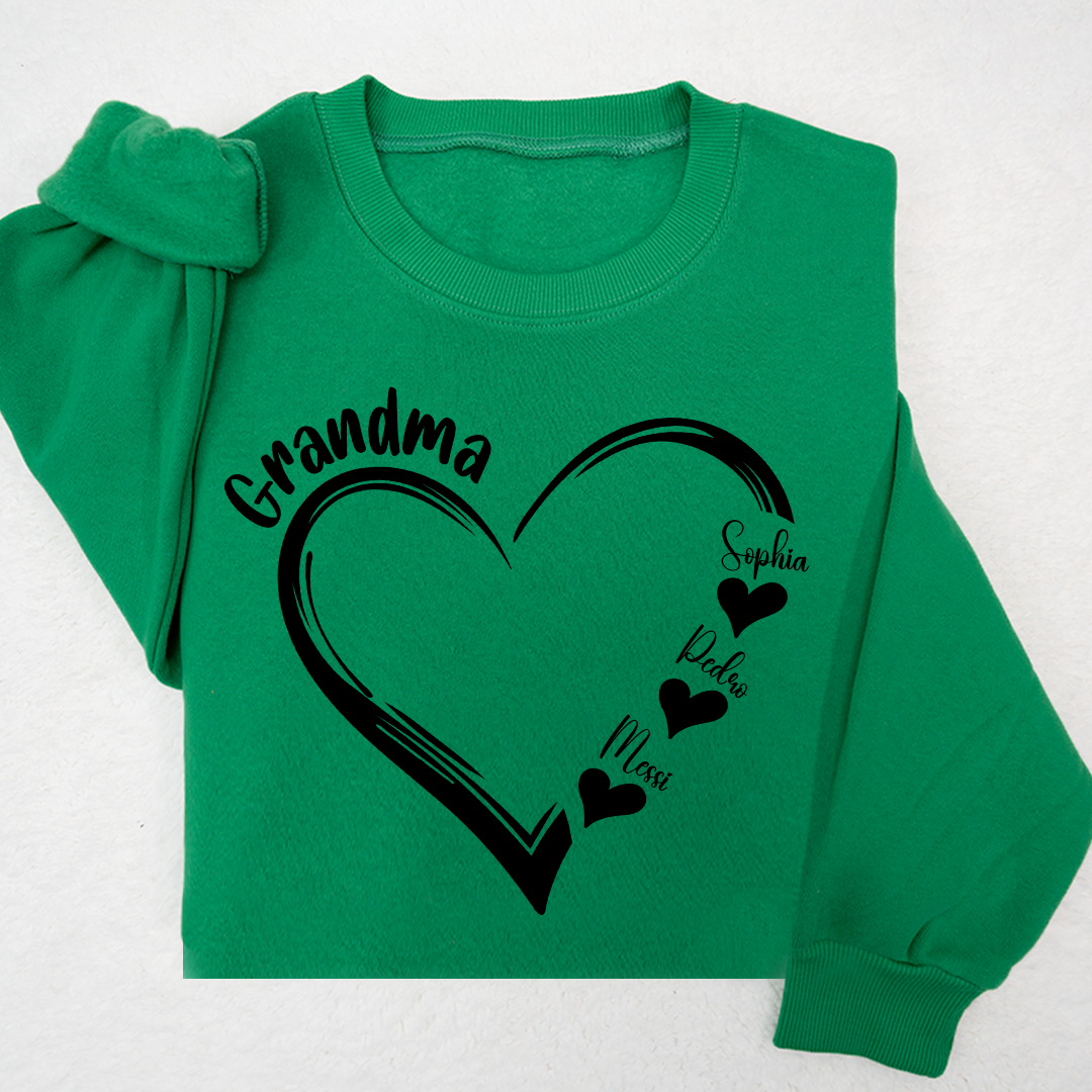 Custom Name Valentine Heart Grandma And Kids LTP01