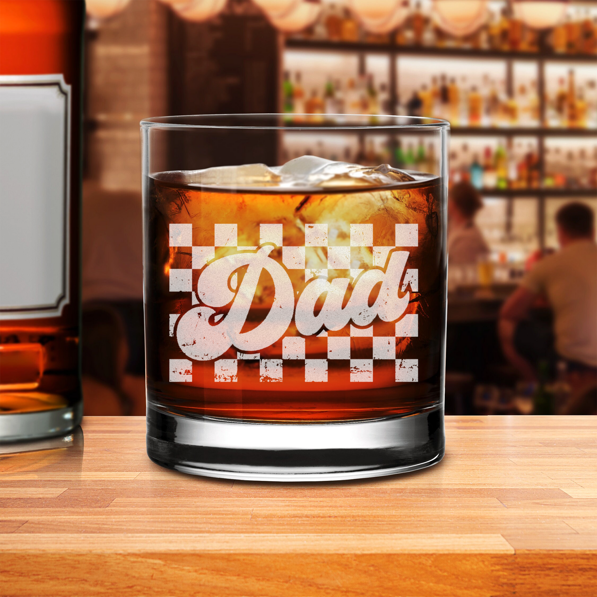 Dad-Daddy And Kids Whiskey Glass