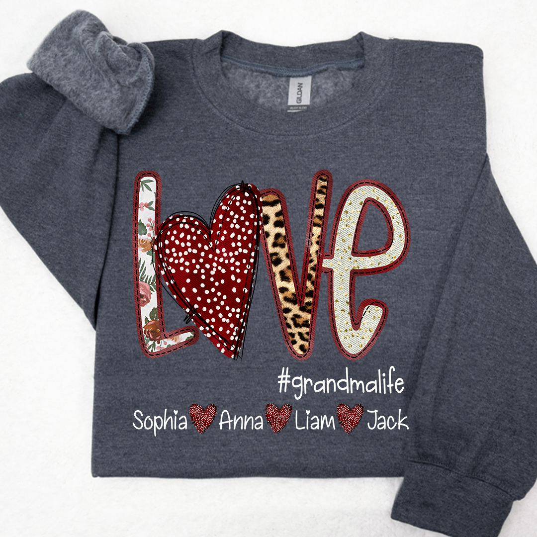 Love Heart Grandma Life And Kids LTP01