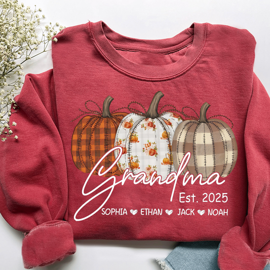 Fall Pumpkin Design, Customized Gifts for Grandma and Grandchild