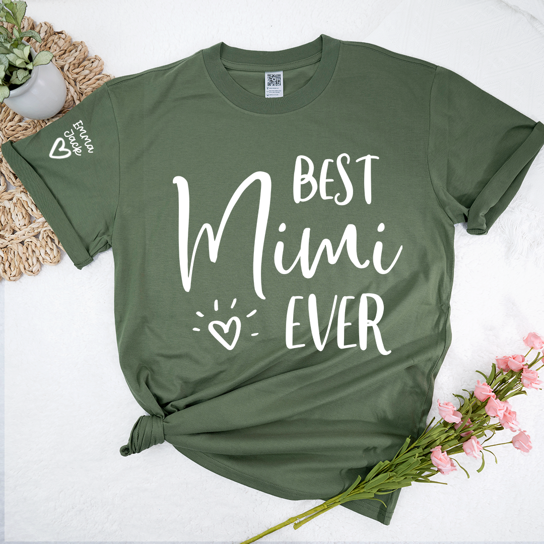 Best Mimi Ever T-shirt, Cute and Simple Design for Grandmothers with Personalized Touch