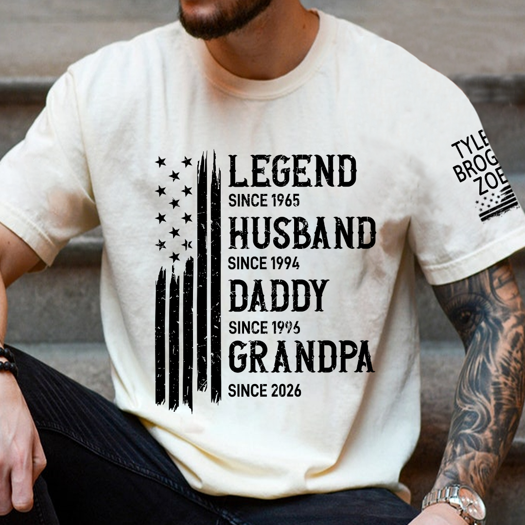 Personalized Legend Husband Dad Grandpa Custom with Custom Grankids Names