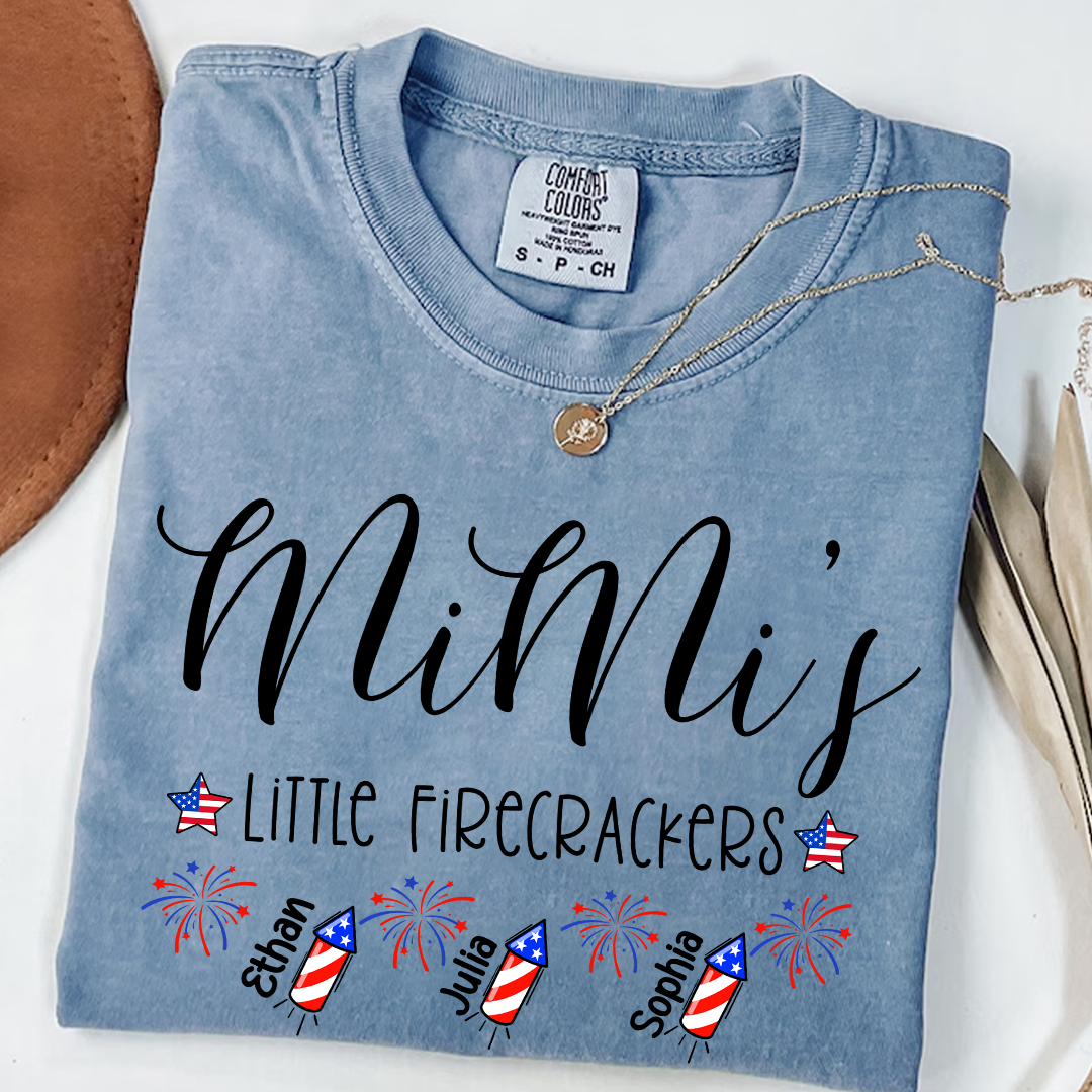 Comfort Colors® Mimi's Little Firecrackers 4th Of July Shirt, Gift For Grandma T-Shirt