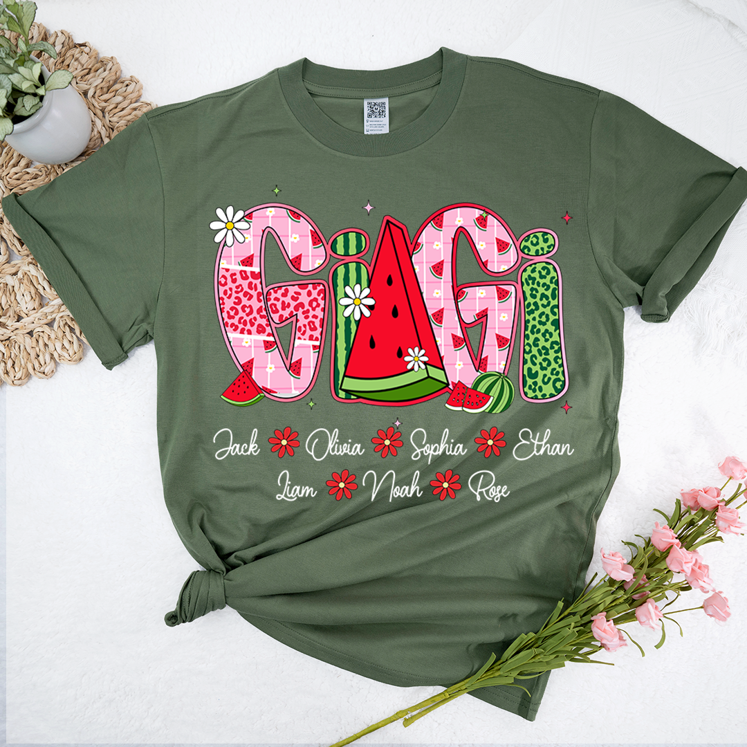 Personalized Summer Mimi Tshirt, Unique Nickname for Grandma And Kids