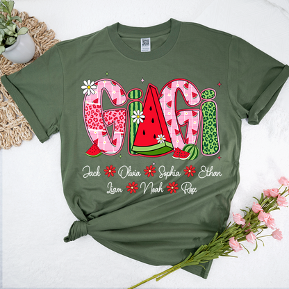 Personalized Summer Mimi Tshirt, Unique Nickname for Grandma And Kids