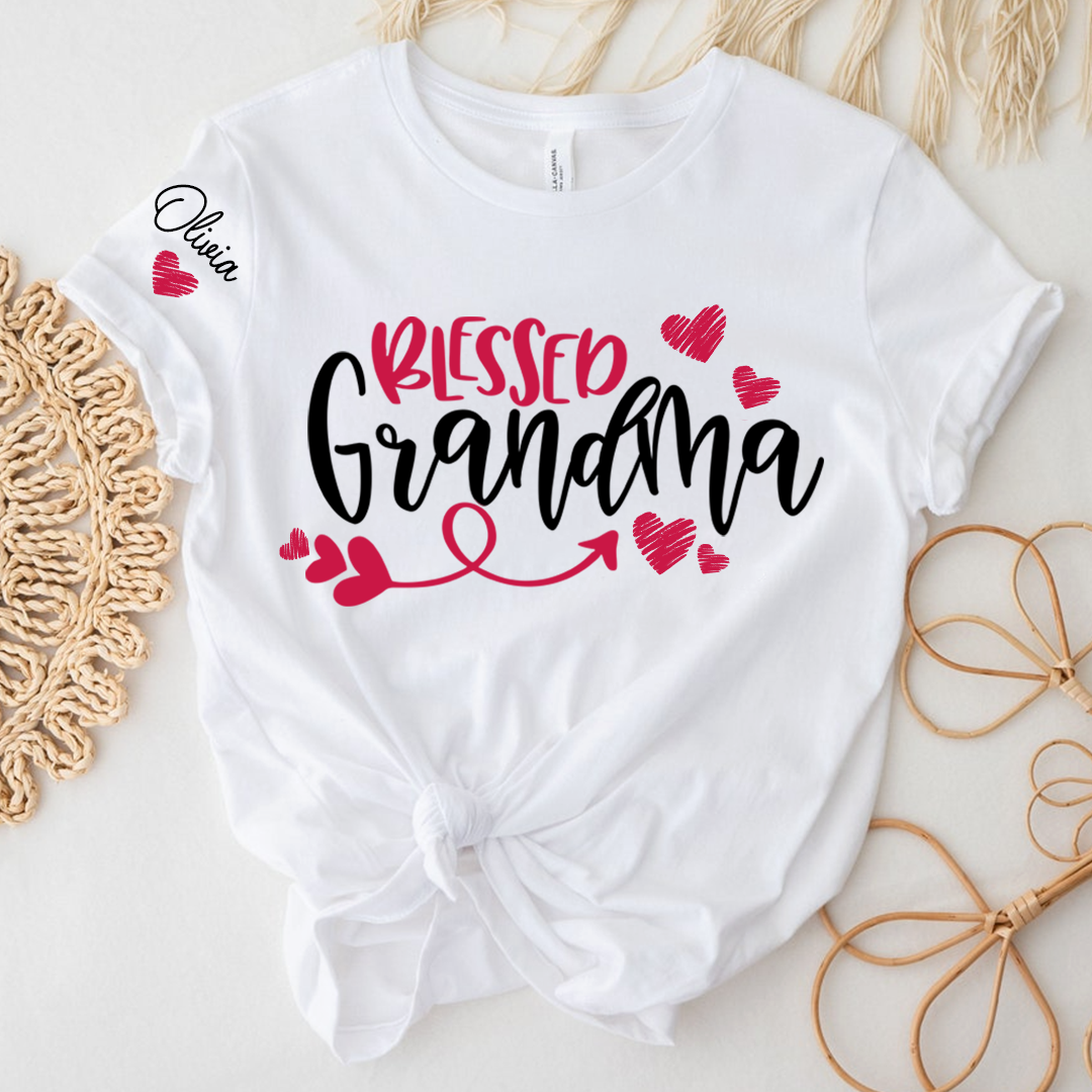 Blessed Grandma T-Shirt 2025, For Give Grandma And Kids