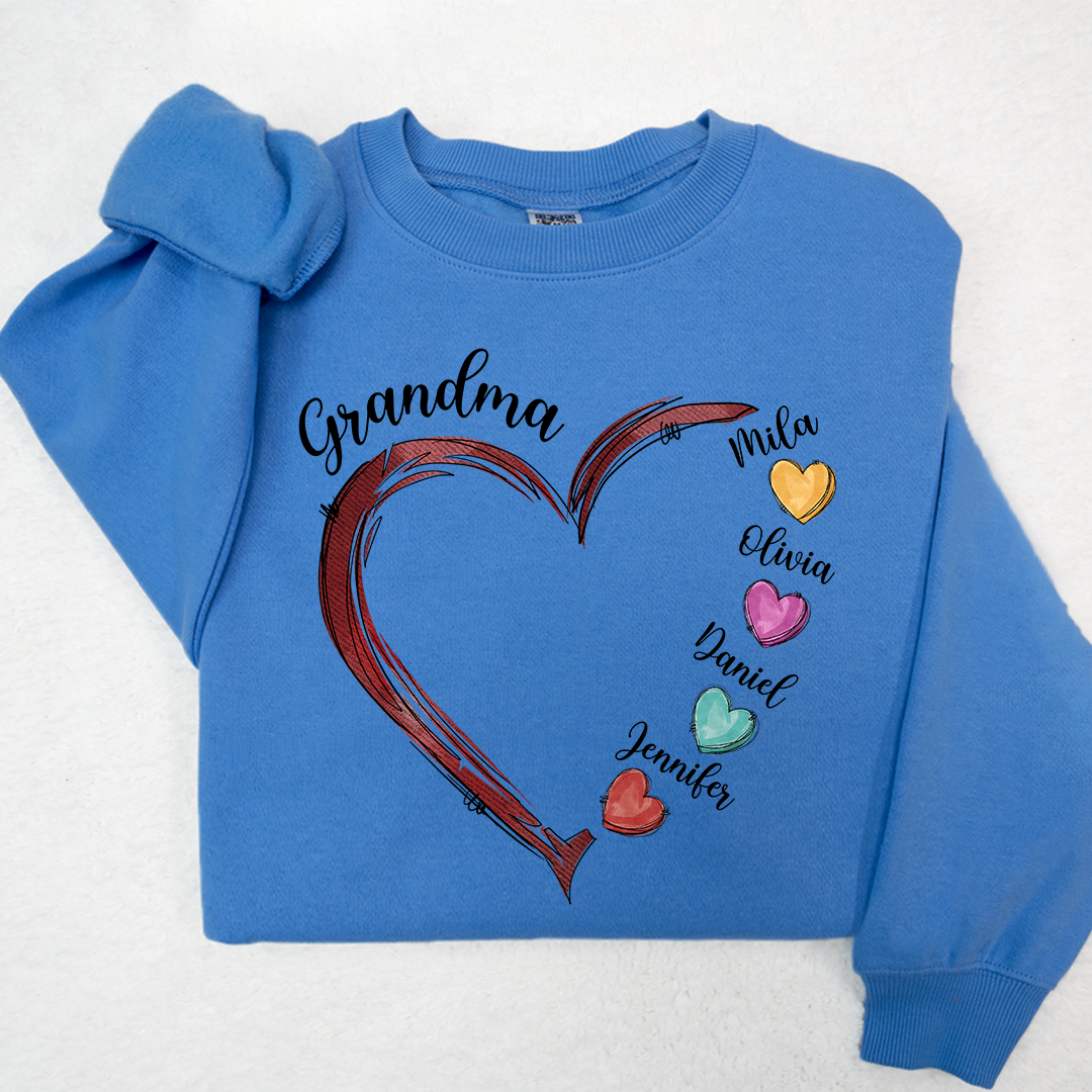 Valentine's Love Heart For Grandma And Kids LTP01