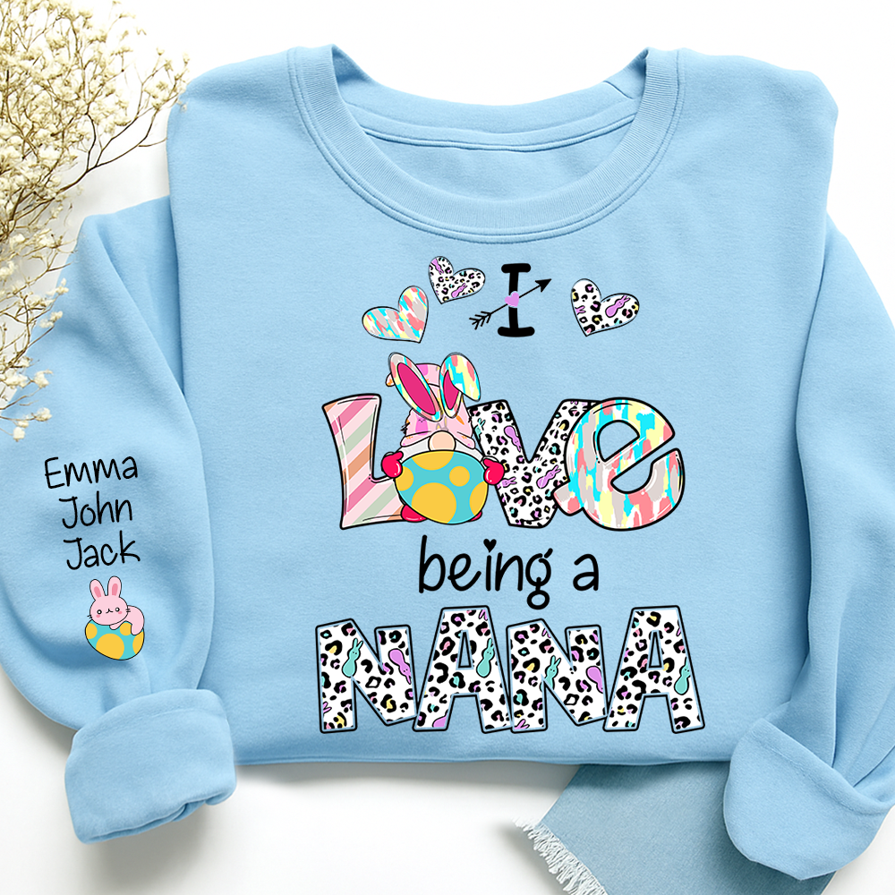 I Love Being a Nana Crewneck Sweatshirt, Sweet Family Love Graphic