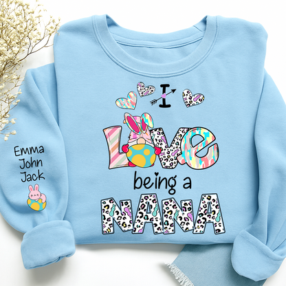 I Love Being a Nana Crewneck Sweatshirt, Sweet Family Love Graphic