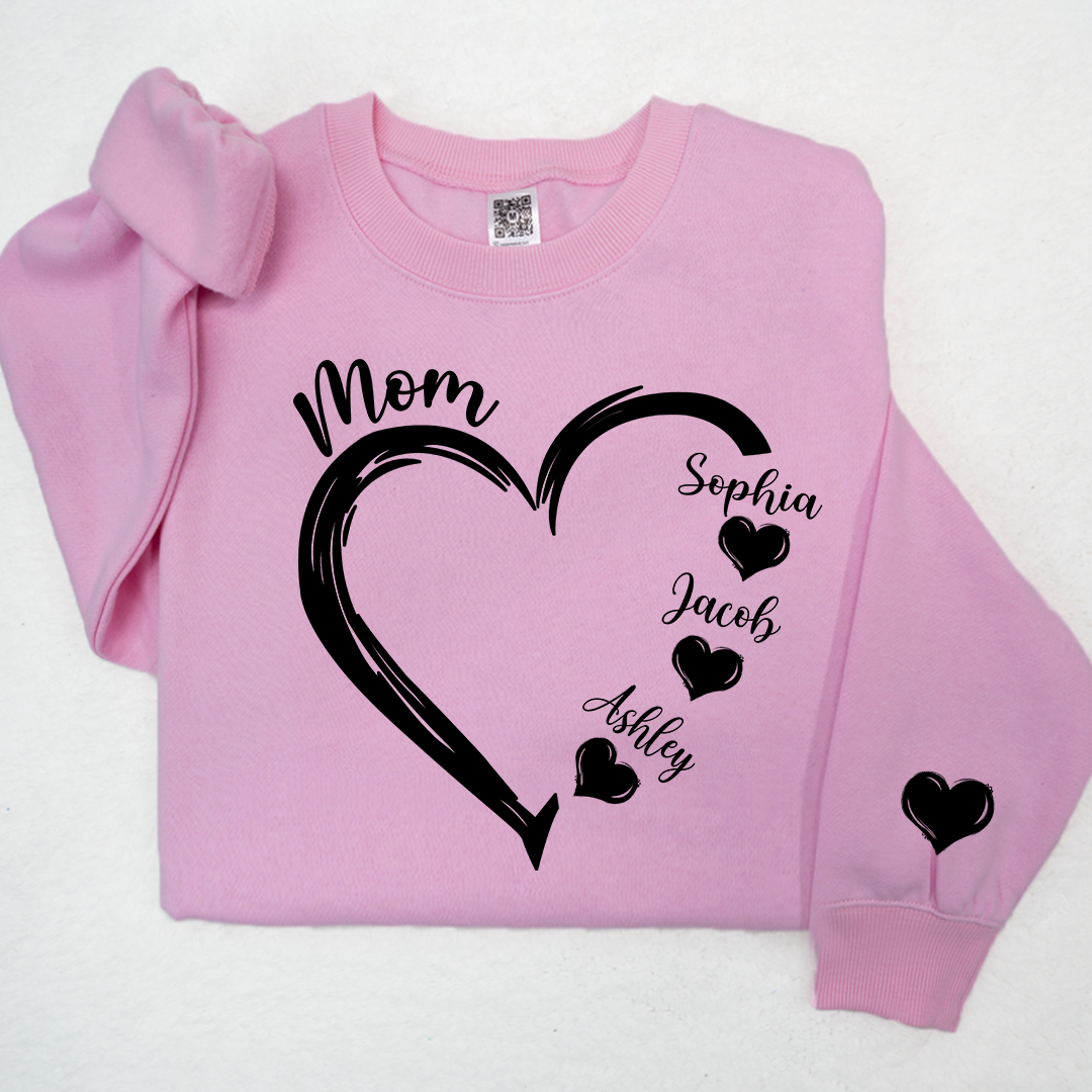 Heart Merry Christmas, Custom Mom Claus And Kids LTP01