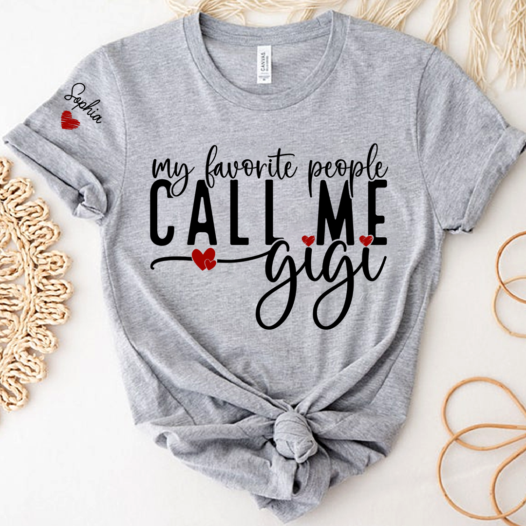 My Favorite People Call Me Grandma Shirt, Personalized Grandmother Grandchildren Gift, To Grandma from Grandkids