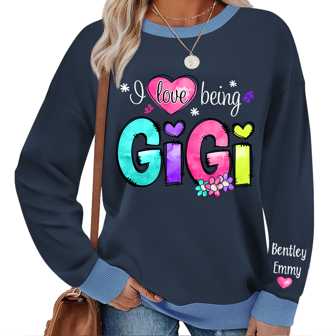 Personalized I Love Being Gigi Color 2025 Sweatshirt Mix