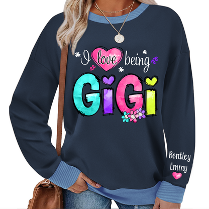 Personalized I Love Being Gigi Color 2025 Sweatshirt Mix