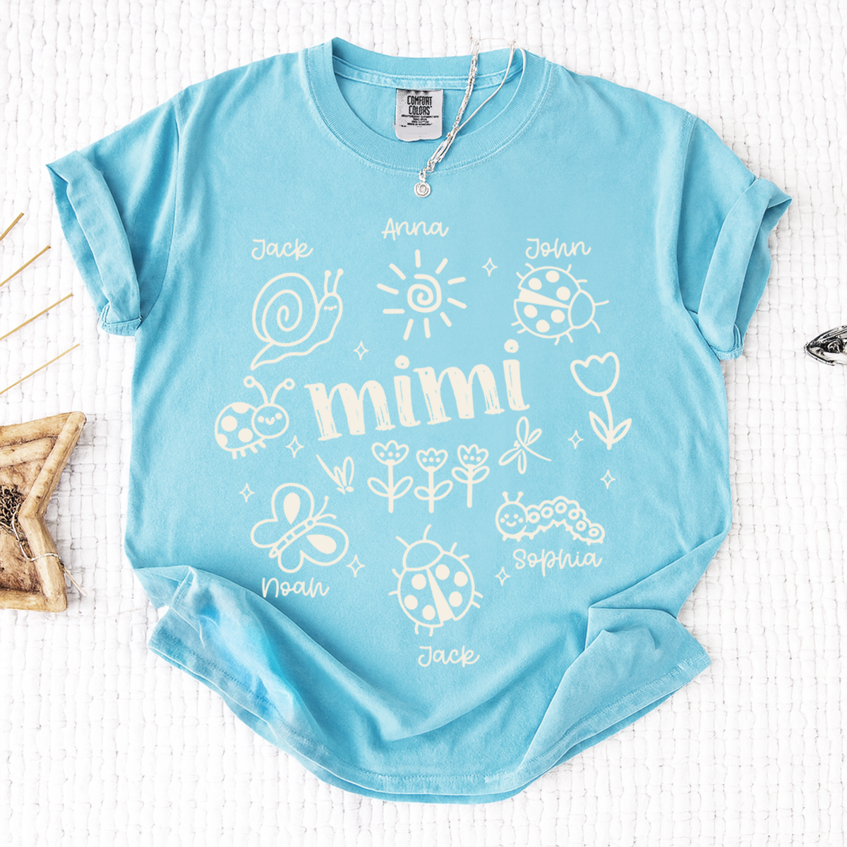 Comfort Colors® Mimi Sea Life T-Shirt for Women Personalized Ocean Animal Shirt for Grandma Mom Gifts