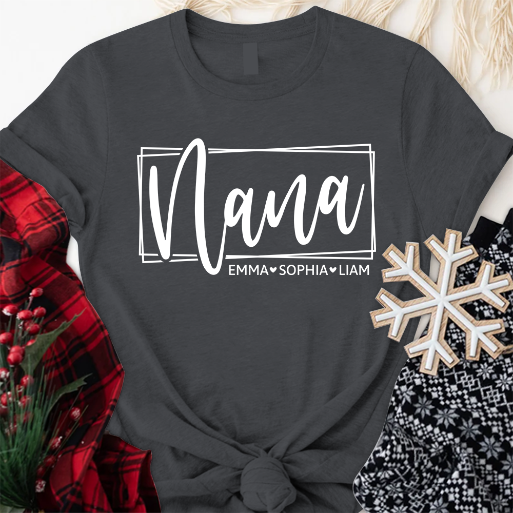 Custom Nana And Grandkids T-Shirt