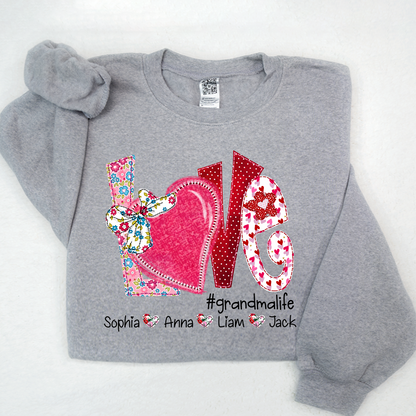 Love Custom Grandma Life And Kids Valentine's Day  LTP01
