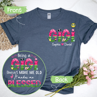 Custom Being A Grandma Doesn't Make Me Old Watermelon T-Shirt