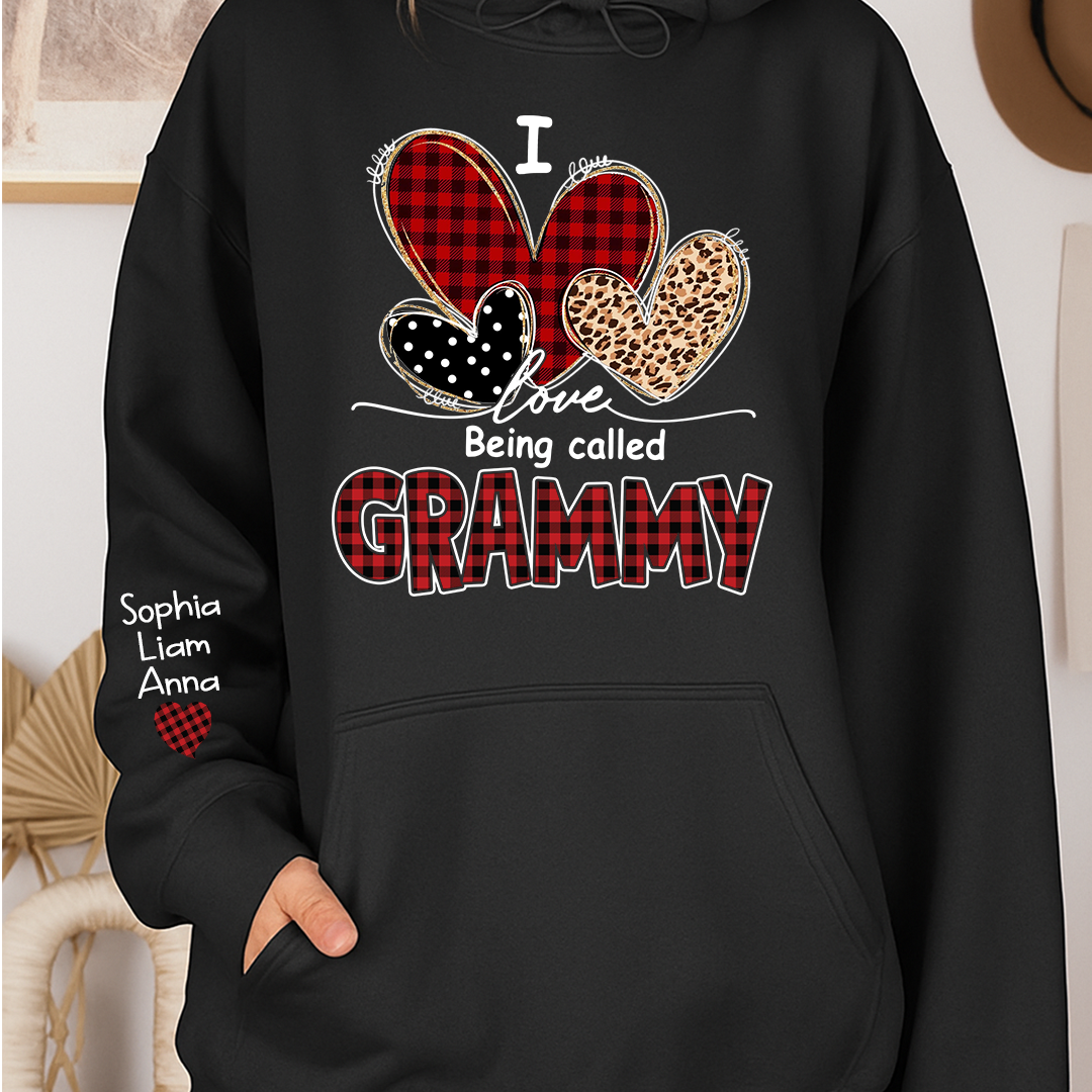 I Love Being Called Mimi Hoodie, Personalized Grandma Shirt with Kids Names